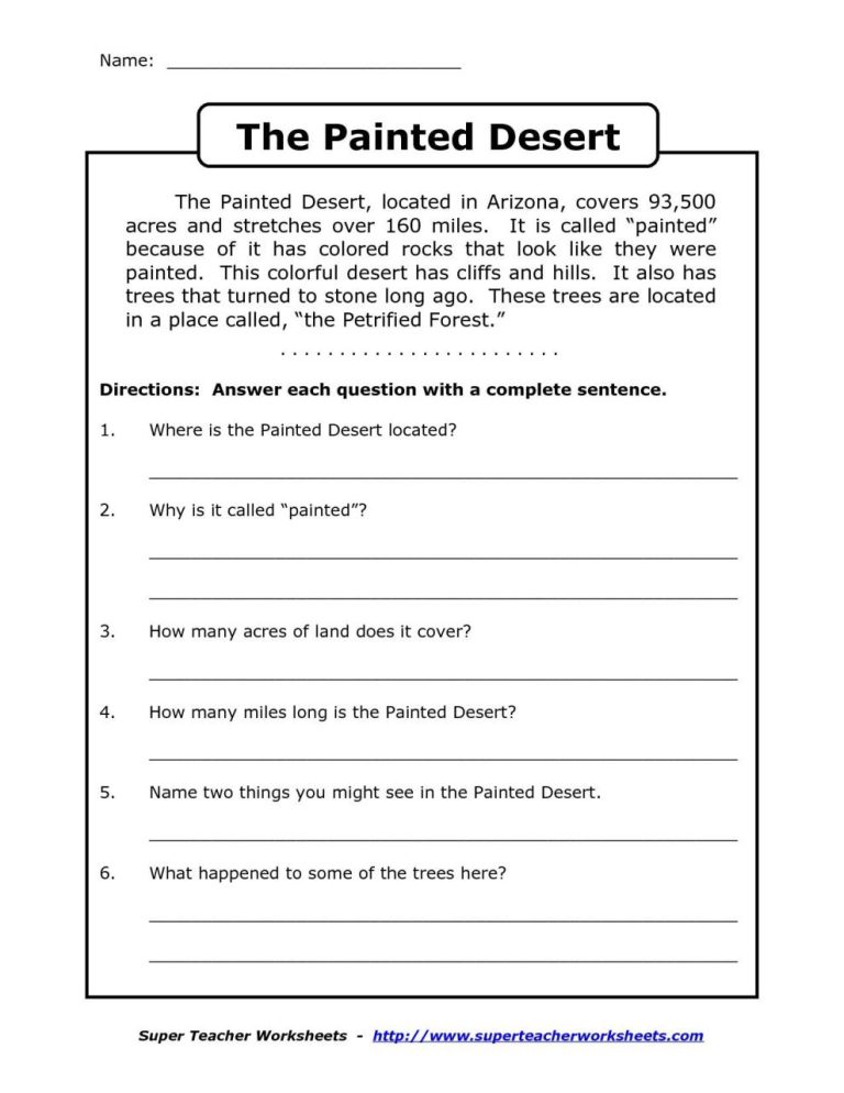 Comprehension Passage For Class 3 With Answers