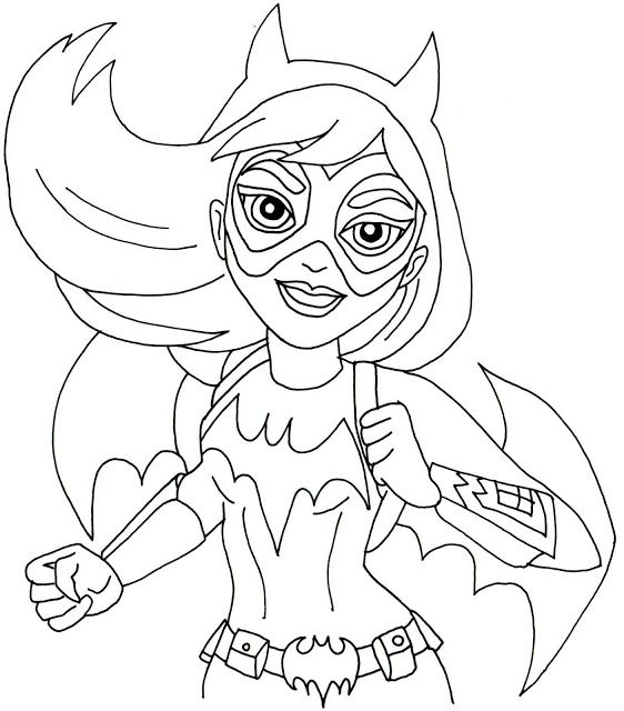 Cute Batgirl Coloring Pages