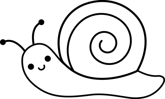Cute Snail Coloring Page
