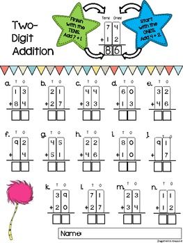 2 Digit Addition Without Regrouping Activities