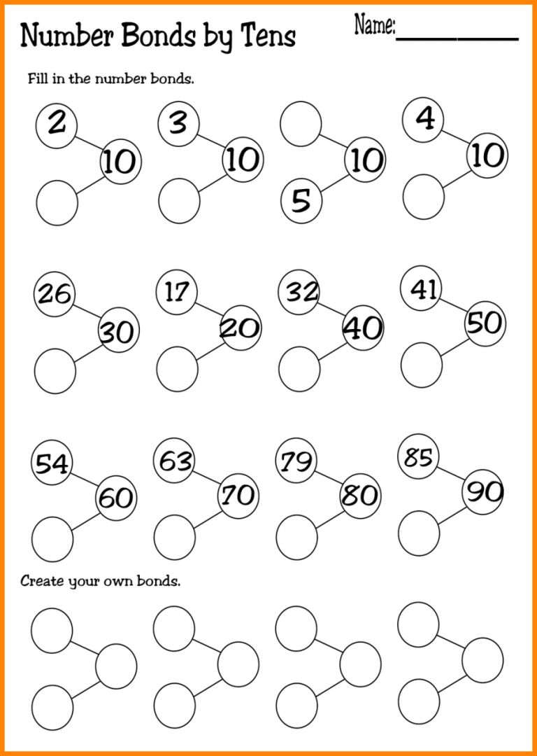 Addition Using Number Bonds Worksheets For Grade 1