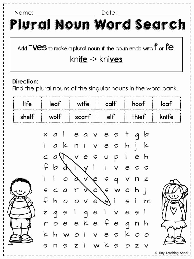 Singular And Plural Nouns Worksheet 3rd Grade Pdf