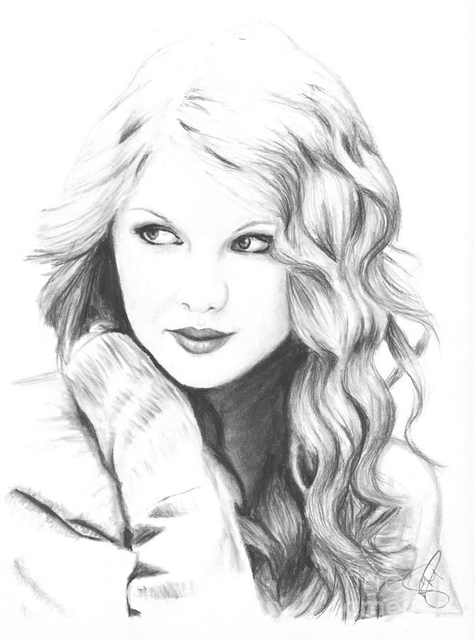 Realistic Taylor Swift Coloring Pages