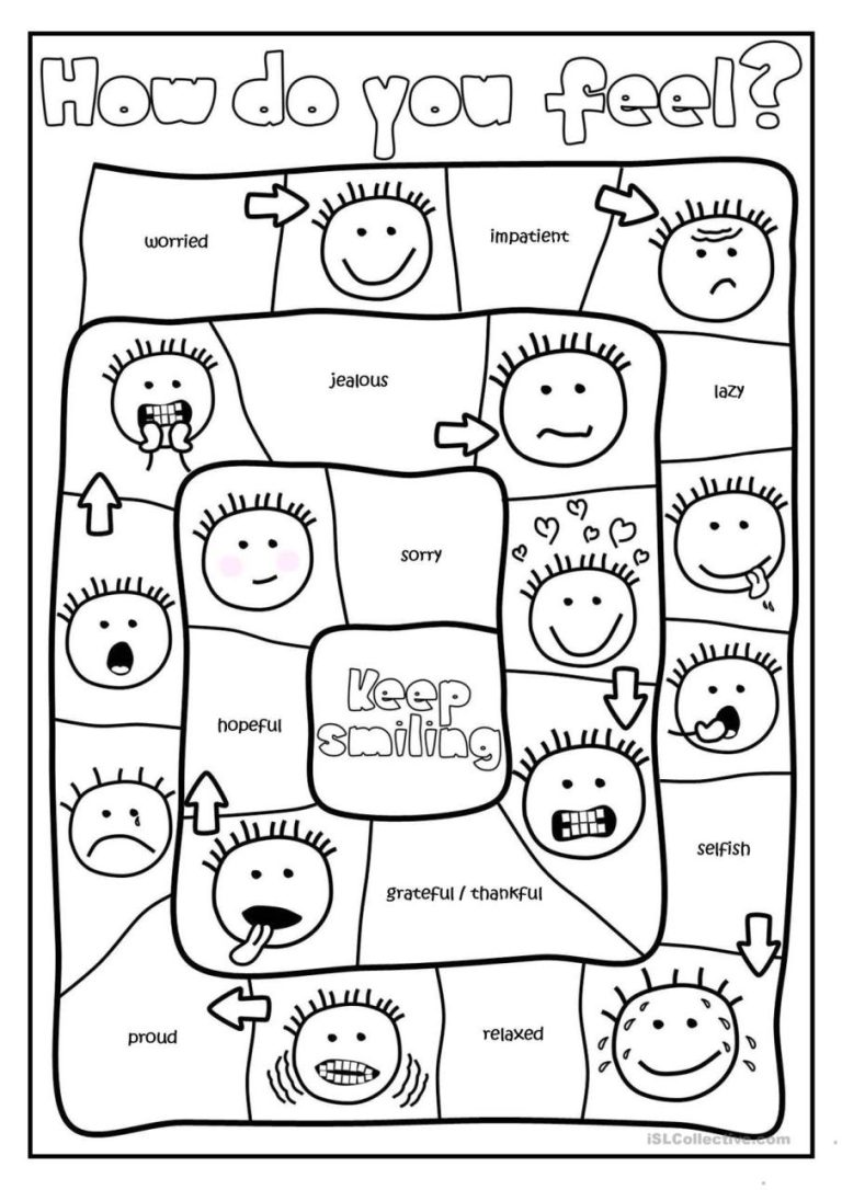Free Printable Feelings Worksheet Preschool