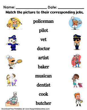 1st Grade Jobs Worksheets For First Grade