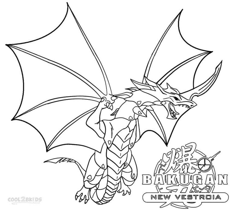 Bakugan Coloring Pages Dragonoid