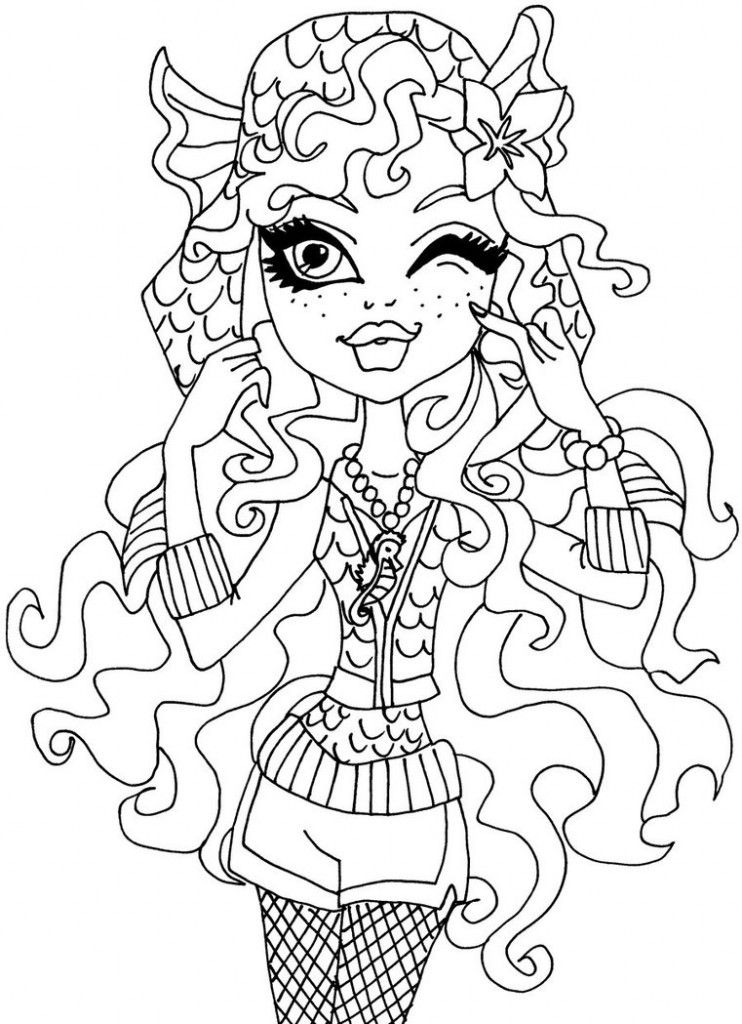 Monster High Coloring Pages Laguna