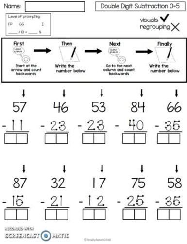 Double Digit Addition With Regrouping Free Worksheets