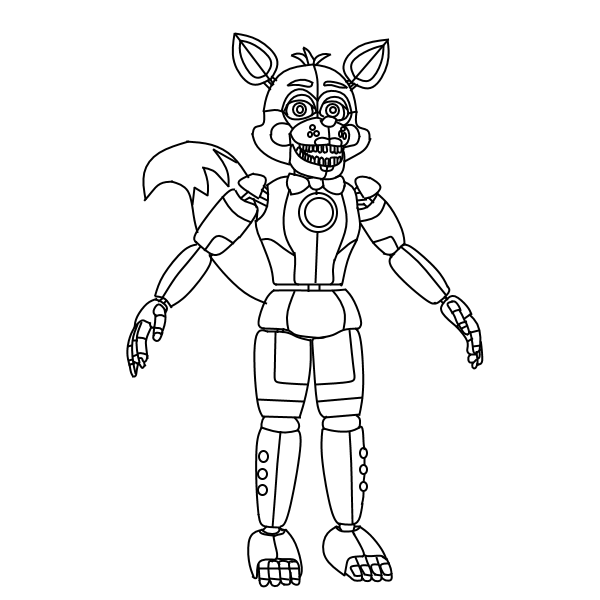 Fnaf Colouring Pages Funtime Foxy