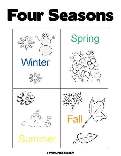 Printable Matching Seasons Worksheets For Kindergarten
