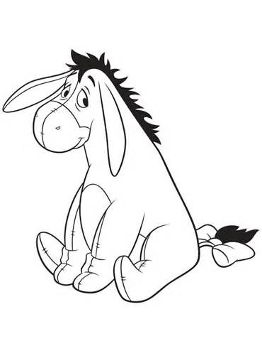 Easy Eeyore Coloring Pages