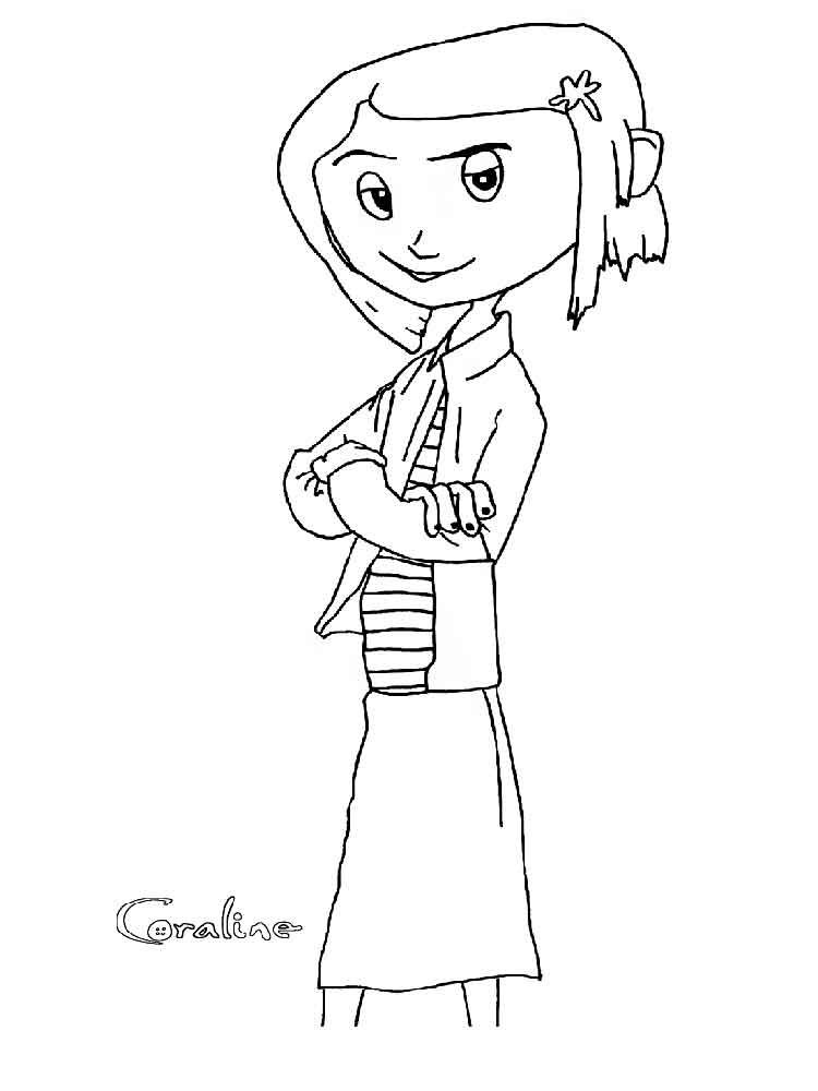 Coraline Coloring Pages For Kids