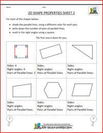 2d Shapes Worksheets For Grade 3 Pdf