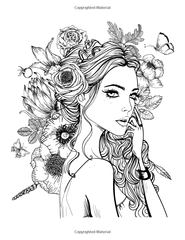 Face Coloring Pages Of Women