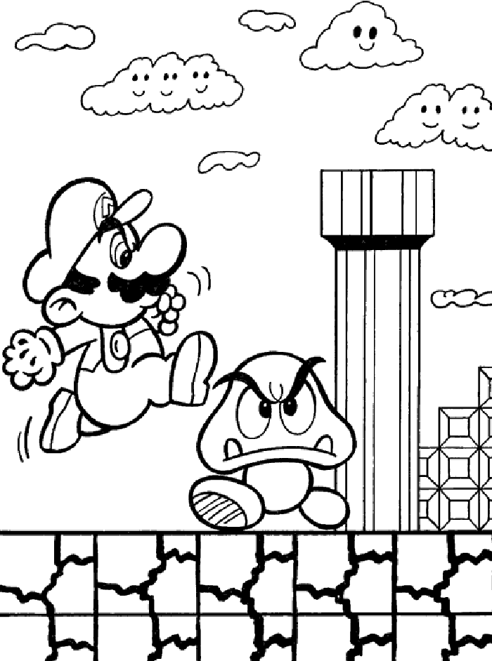 Mario Nintendo Coloring Pages