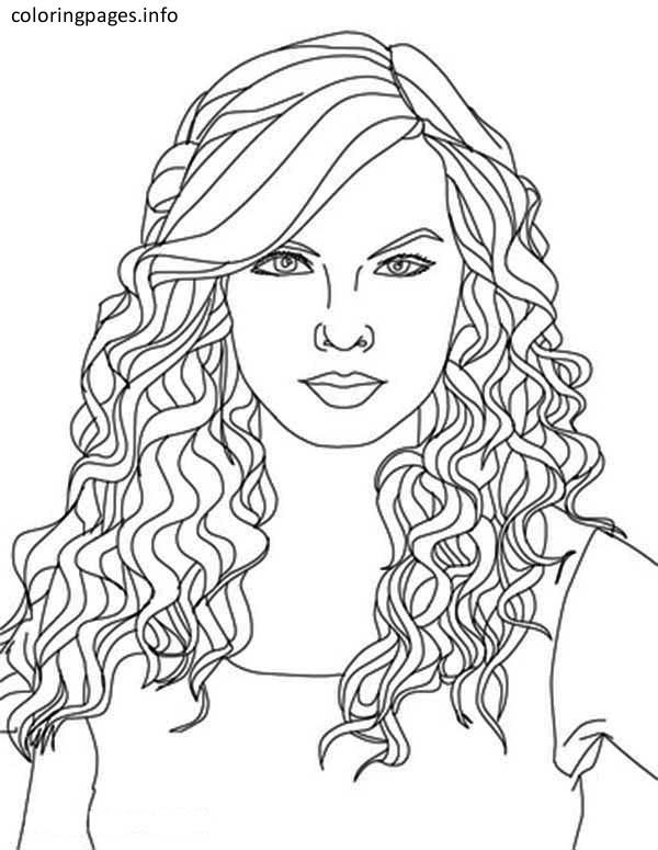 Easy Taylor Swift Coloring Pages