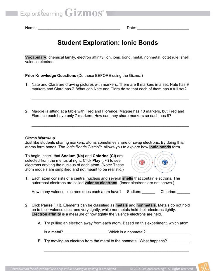 Ionic And Covalent Bonding Worksheet Answers