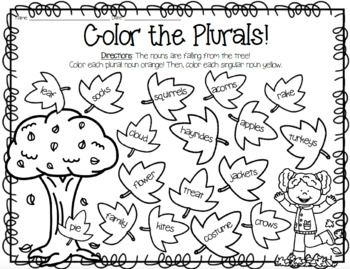 Singular And Plural Nouns Worksheet Kindergarten Pdf