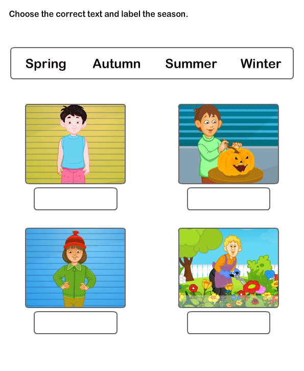 Four Seasons Worksheets For Grade 2