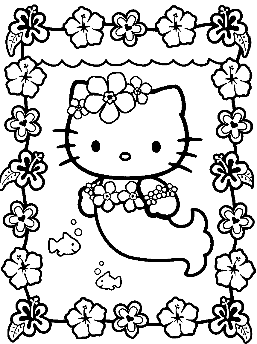 Kitty Coloring Page Free