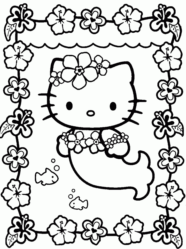 Kitty Coloring Page Printable