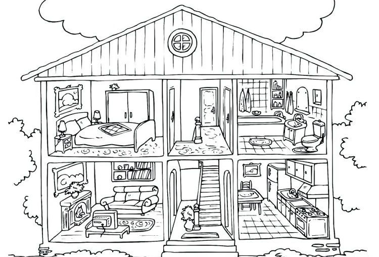 Barbie Dream House Colouring Pictures