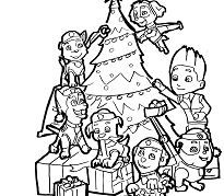 Paw Patrol Christmas Tree Coloring Pages