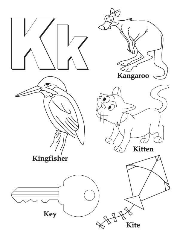Letter K Coloring Pages For Preschoolers