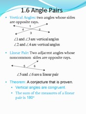 1.6 Angle Relationships Worksheet Answers