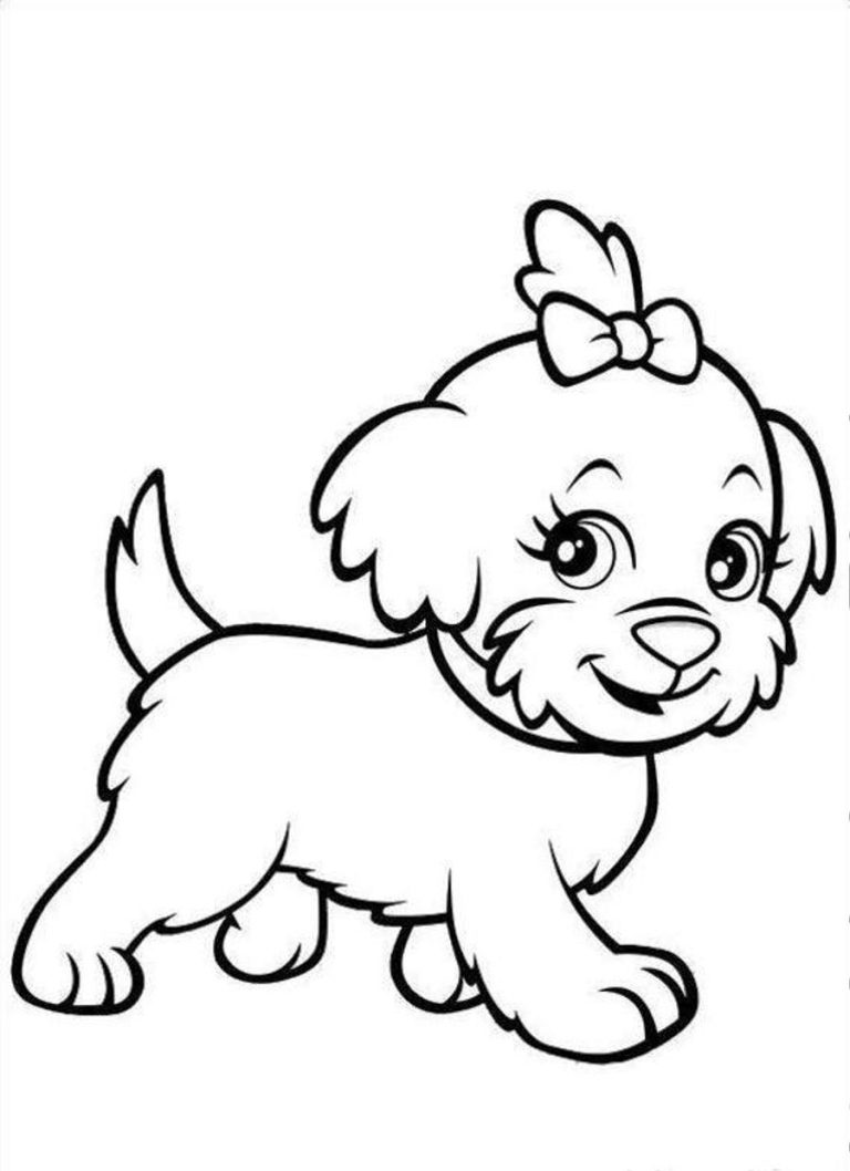 Cute Puppy Coloring Sheets