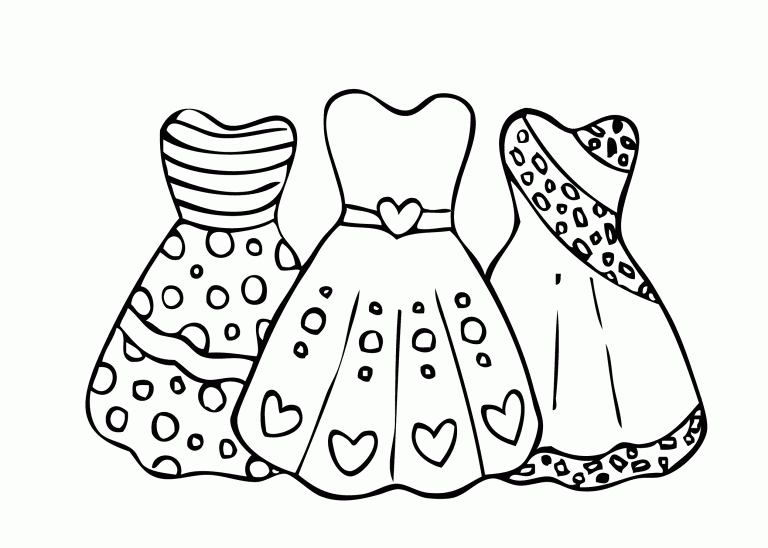 Clothes Coloring Pages For Girls