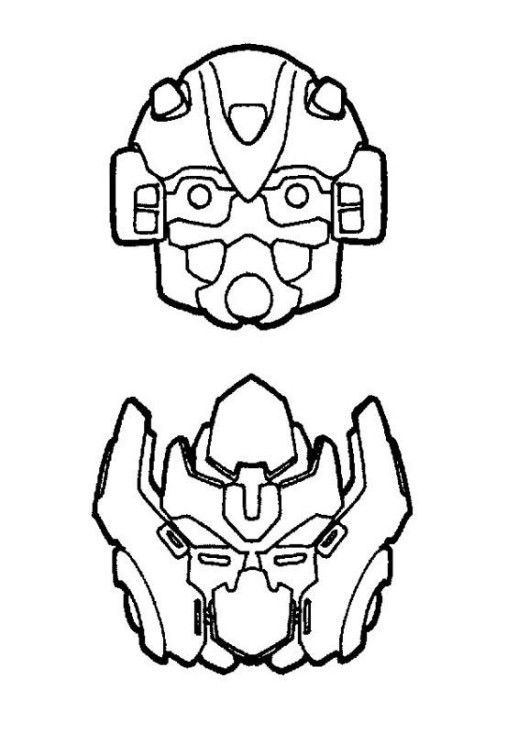 Bumblebee Transformer Face Coloring Page