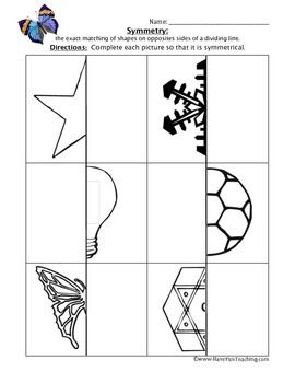 Free Printable Symmetry Worksheets For Kindergarten
