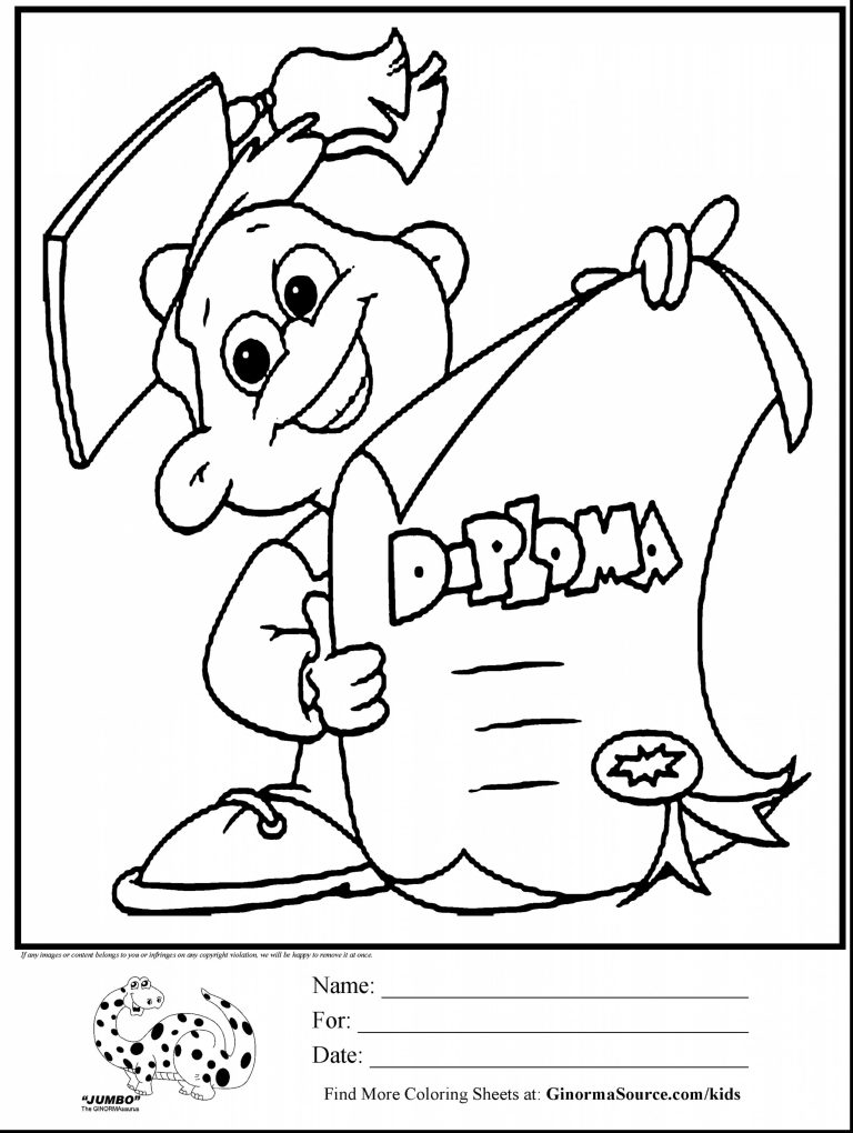 College Graduation Coloring Pages
