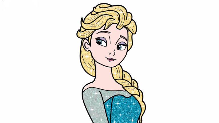 Disney Princess Drawing With Colour