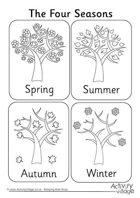 4 Seasons Worksheet For Kids