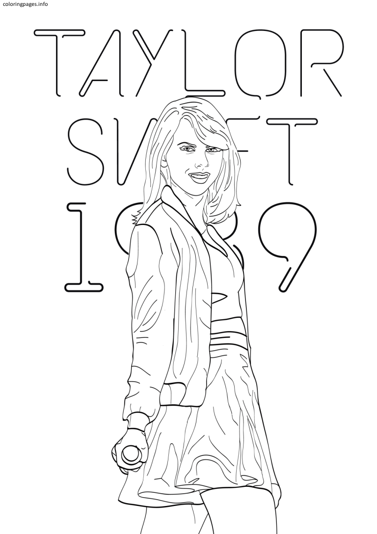Taylor Swift Coloring Pages Reputation