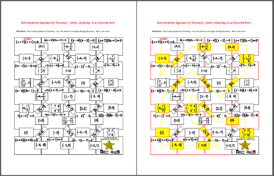 Solving Quadratic Equations By Factoring Worksheet Pdf Algebra 2