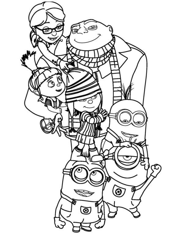 Despicable Me Coloring Pages Minions