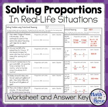 Ratio And Proportion Worksheets With Answers For Grade 7 Pdf