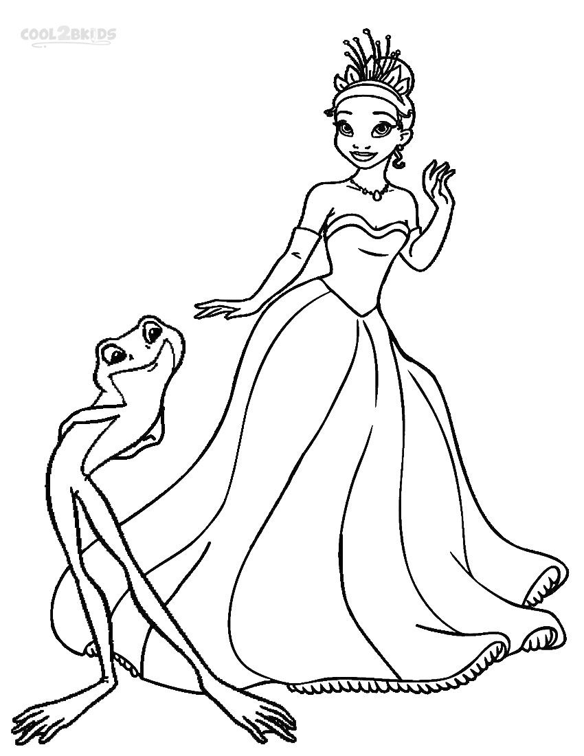 Tiana Princess And The Frog Coloring Pages