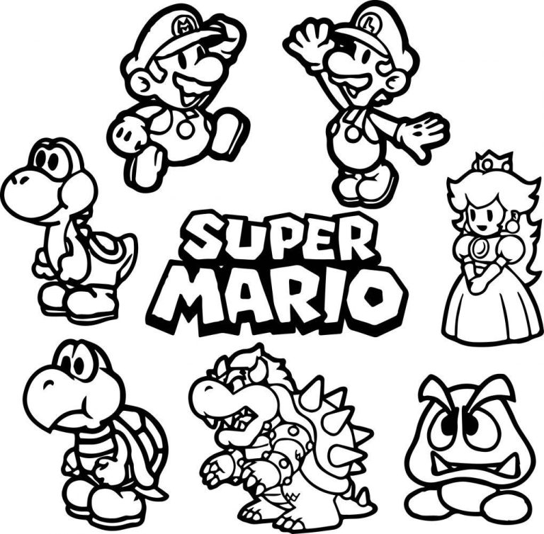 Super Mario Brothers Coloring Pages