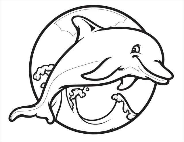 Dolphin Coloring Sheets