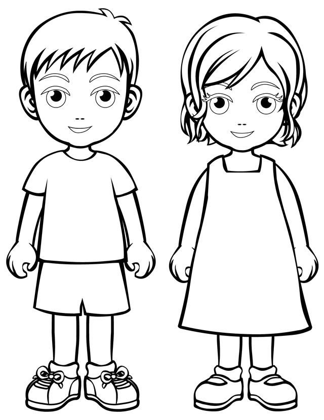 Person Coloring Page Kids
