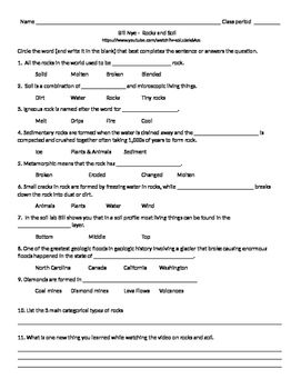 7th Grade Bill Nye Chemical Reactions Worksheet Answers