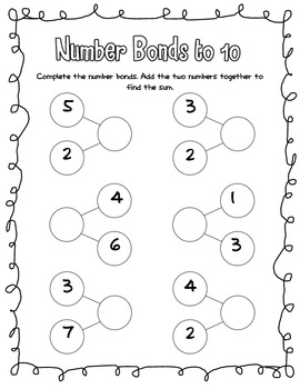 Grade 1 First Grade Number Bonds Worksheets