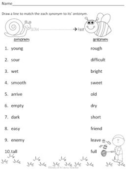 Grade 2 Synonyms And Antonyms Worksheets Pdf