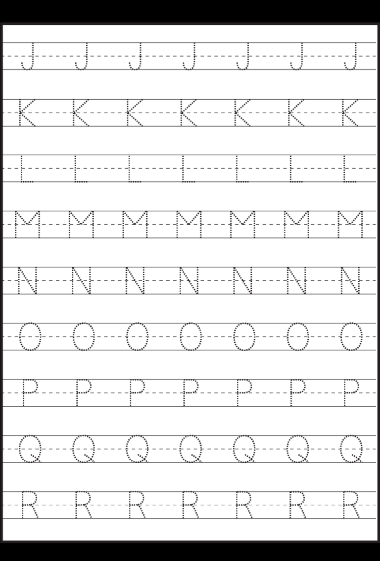 Alphabet Tracing Worksheets Capital Letters