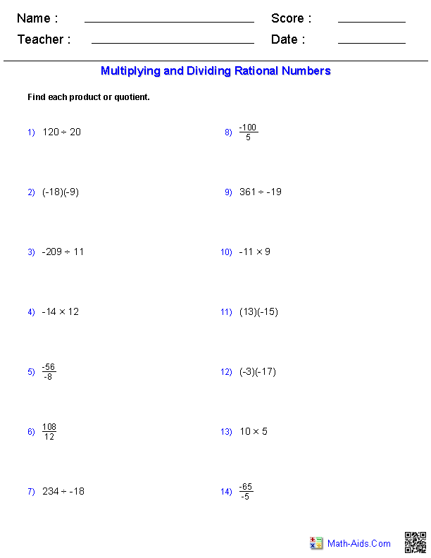 Rational And Irrational Numbers Worksheet With Answers Pdf