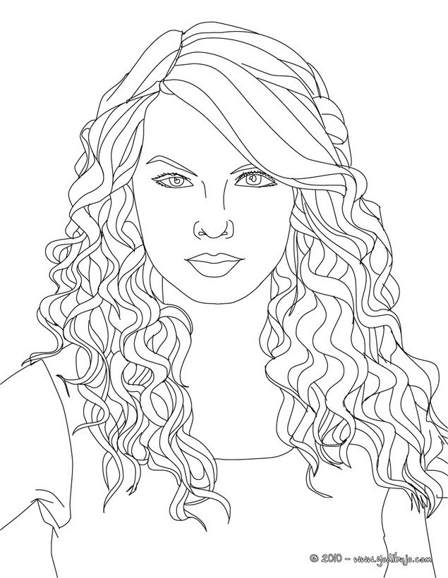 Cute Taylor Swift Coloring Pages
